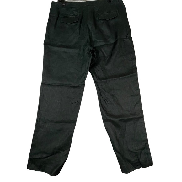 100% Linen Calvin Klein Black Pants Summer Breathable Business Casual - Sz 10 - Picture 2 of 12